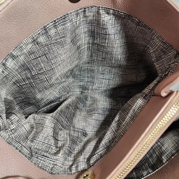 Miztique Purplish Pink Vegan Leather Convertible Crossbody Satchel Bag Purse - Picture 6 of 11